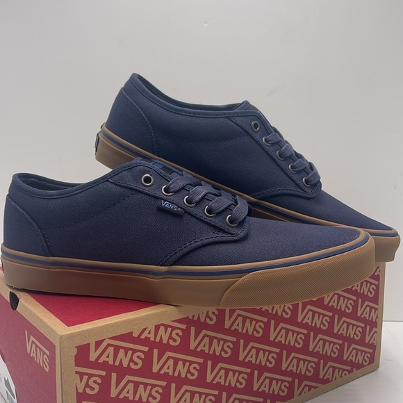 Vans Men’s Blue Canvas Sneakers Gum Sole Vans Atwood
(12 Oz Canvas) Navy/Gum NIB - Picture 10 of 16